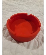 Silicone Ashtray 3.5&quot; Soft Round Portable Bendable Unbreakable Non-Skid Red - $12.82