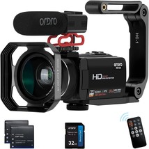 Ordro Video Camera Camcorder Z20 Fhd 1080P 30Fps 24Mp Ir Night, 32G Sd Card - £173.17 GBP