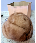 Vintage Hudson Bay Company Mink Fur Hat "The Bay" Womens 21-22” 1950’s/60’s EUC - $97.99
