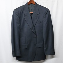 Tallia 40R Blue Herringbone Wool 2 Button Blazer Sport Coat Jacket - £20.02 GBP