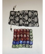 Board Game Dice Lot (36) With Skull Bag Green Red RPG Strategy - £11.78 GBP