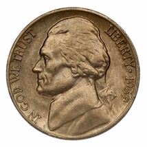 1939-D Jefferson Cinq Cents Nickel 5C (Choix Bu État) Complet Mint Luster - $1,670.46 MXN