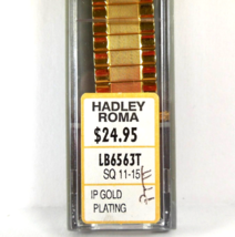 Womans Replacement Watch Band Stainless Flex IP Gold Plate 20-24mm Hadley Roma   - $16.00