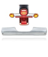 Turn Signal Bar 14 Red LED 12&quot; Chrome Reflector Lens Bar For: Harley Mot... - $1,587.04 MXN