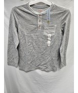 Cat &amp; Jack Boy&#39;s XL 16 Soft Henely Long Sleeve Heather Gray  - $10.99