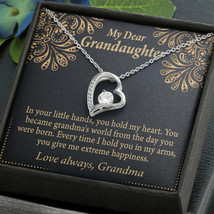 To My Granddaughter Love Means A Grandchild Forever Necklace w Message Card - £44.59 GBP+