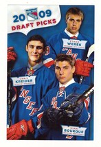  Nhl 2009 Ny Rangers Draft Picks Team Issue PHOTO- Kreider, Werek & Bourque - $20.00