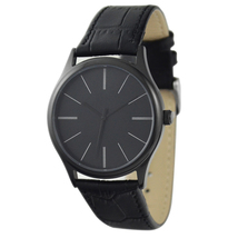 Black Minimalist Watches with Long Stripe Watch for Men Watch for Women - $39.00