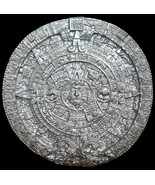Aztec Maya Calendar sculpture 13&quot; (silver finish) Replica Reproduction - €42,71 EUR