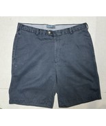 Peter Millar Shorts Men&#39;s 36 Navy Blue Golf Pima Cotton Flat Front Chino... - $31.41 CAD