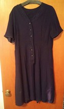 015 Vintage Handmade Short Sleeve Dress Women&#39;s Black - $21.99