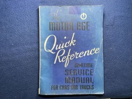 VINTAGE MOTOR AGE WARTIME SERVICE MANUAL QUICK REFERENCE BOOK 1942 CARS ... - $376.54 MXN
