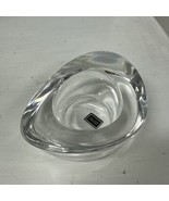 Nambe Lead Crystal Glass Candle Holder Clear Bowl Dish Vase Germany - $33.94 CAD