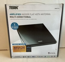 TERK OMNITV1A Amplified Indoor Flat HDTV Multi-Directional BLACK Antenna - £56.21 GBP