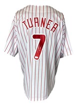 Trea Turner Philadelphia Signed White Pinstripe Baseball Jersey BAS ITP - £175.48 GBP