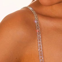 1pc New Trendy Fashion Rhinestone Shoulder Strap For Women Hollow Body J... - £10.95 GBP
