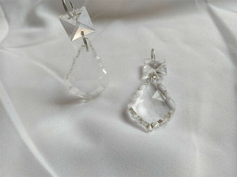 12Pcs Maple Leaf Crystal Glass +1 Square Bead Prism Chandelier Lamp Part Pendant - £10.46 GBP