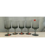 6 NEW Mid Century Denby Arabesque Dusk Grey Stemware Wine Glasses Minor ... - £63.21 GBP