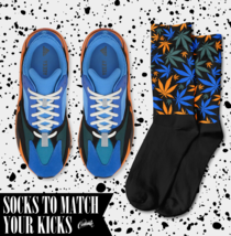 LEAF Socks for YZ 700 Bright Blue Orange Royal 350 380 500 Sun Shirt - £16.58 GBP
