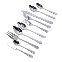 Gibson Home Classic Canberra 45 Piece Stainless Steel Flatware Set - $107.51 CAD