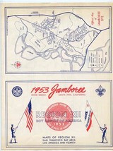 1953 Boy Scouts of America National Jamboree Irvine Ranch Maps of Region XII - £25.32 GBP