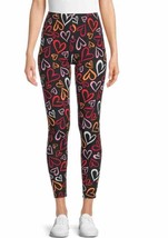 No Boundaries Juniors Knit Ankle Leggings Multi Colored Heart Desc Size L (11-13 - £10.07 GBP