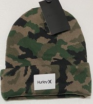 Hurley Men&#39;s Seaward Beanie -  Green/Brown Camouflage - £16.23 GBP