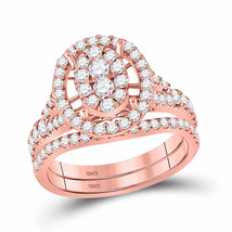 Authenticity Guarantee 
14kt Rose Gold Round Diamond Bridal Wedding Ring... - £1,169.21 GBP