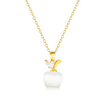 Design Light Luxury Apple Necklace Women&#39;s Simple Fruit Christmas Eve Pendant - £7.19 GBP