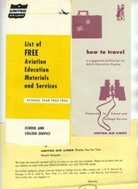 United Airlines School and College Service  Brochures 1953 - £17.88 GBP