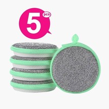 5 x Dish Washing Up Sponges Cleaning Dishes Scourer Double Sided Kitchen... - $6.88