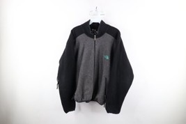 Vintage 90s The North Face Mens Medium Faded Spell Out Fleece Bomber Jac... - $138.55