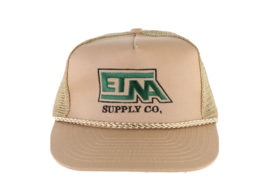 Vintage 90s ETNA Supply Company Spell Out Roped Trucker Hat Cap Snapback... - $19.75