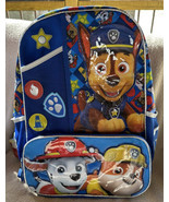 Nickelodeon Paw Patrol 17” Backpack Blue Chase Marshall Rubble Laptop Sl... - £15.16 GBP