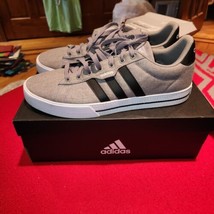 Men&#39;s Adidas Daily 3.0 Comfy Skateboard Shoes / Grey White / FW3270 / Si... - $42.37