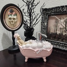 Halloween Skeleton Taking A Bubble Bath Pink Soap Dispenser - $29.99