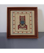 Counted Cross Stitch Robin Rowe 1980&#39;s Bear Sitting In A Chair Completed... - €16,95 EUR