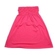 OP Dress Womens S Baby Pink Ruffled Strapless Straight Neckline Pleated A Line - £23.72 GBP