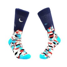 Summer Night and Crescent Moon Over A Seaside Town Socks from the Sock Panda - £6.27 GBP