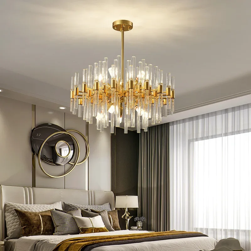 Nordic Crystal Chandelier Bedroom Ceiling Chandelier Living Room Light D... - $444.74+