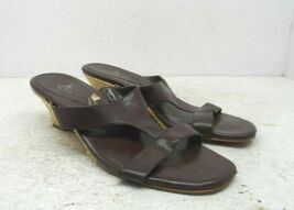 Lifestride Women's Leather Casual Slip-On Sandals Brown Size 9M - $14.24
