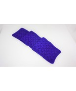 Handmade scarf. Purple knitted scarf. P-2. - $35.00