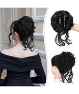 SOFEIYAN Synthetic Messy Bun Hair Piece Claw Clip Wavy Curly Extension - $97.36 MXN