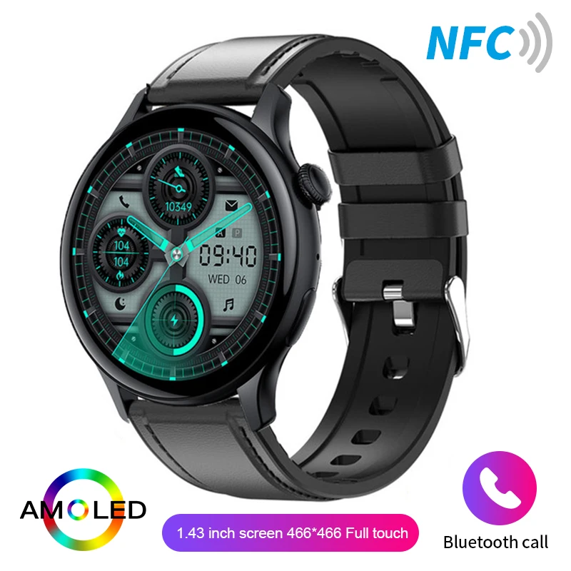 Watch 2024 Smart Watch Men 466*466 AMOLED 1.43&quot; HD Screen Always Display Time Bl - £74.52 GBP