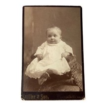 Antique Cabinet Card Baby Girl Alice St. Clair in Dress Portrait Longmont, CO - £22.58 GBP