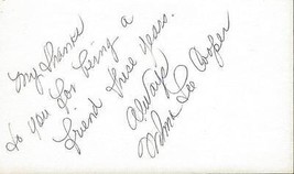 Wilma Lee Cooper Signed 3x5 Index Card - £23.73 GBP