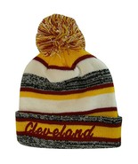 Cleveland 4-Color Embroidered Adult Size Winter Knit Pom Beanie Hat Wine... - $20.44 CAD