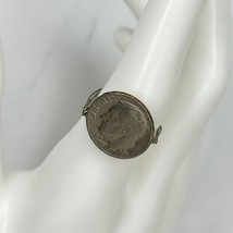 Vintage Wire Wrapped 1967 Dime Coin Ring Size 7 - $19.79