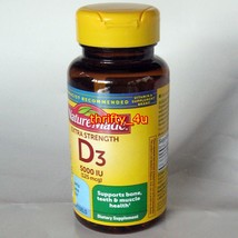 Nature Made Vitamin D3, 5000 IU (125 mcg), Extra Strength, 90 Softgels, Feb/2024 - £12.20 GBP