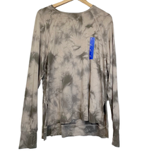 NEW Joylab Womens M Sweatshirt Tie Dye Iron Overdye Tan Gray French Terry  - £13.10 GBP